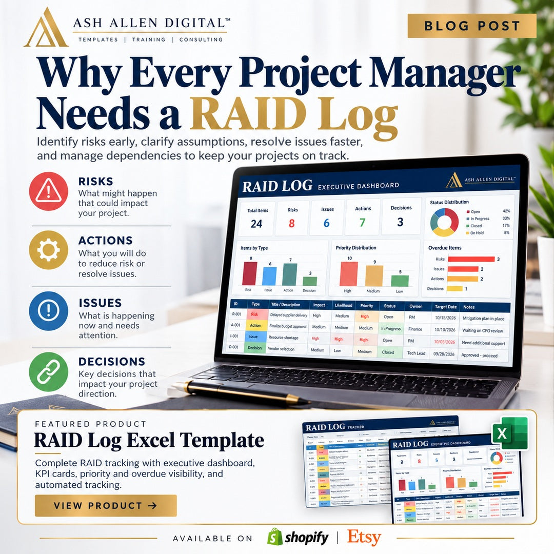 Why Every Project Manager Needs a RAID Log - Ash Allen Digital