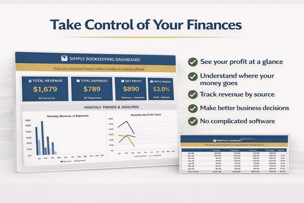 Simple Bookkeeping System Excel
