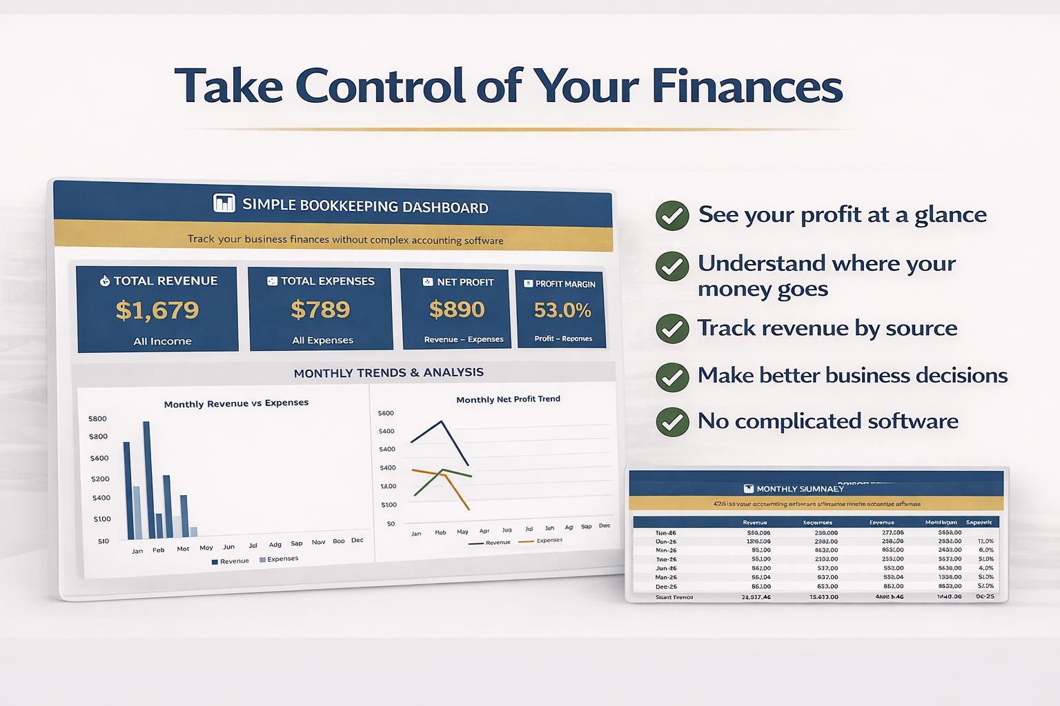 Simple Bookkeeping System Excel