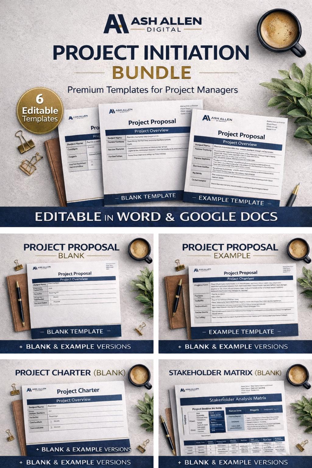 PROJECT INITIATION TOOLKIT | EXCEL & WORD TEMPLATES