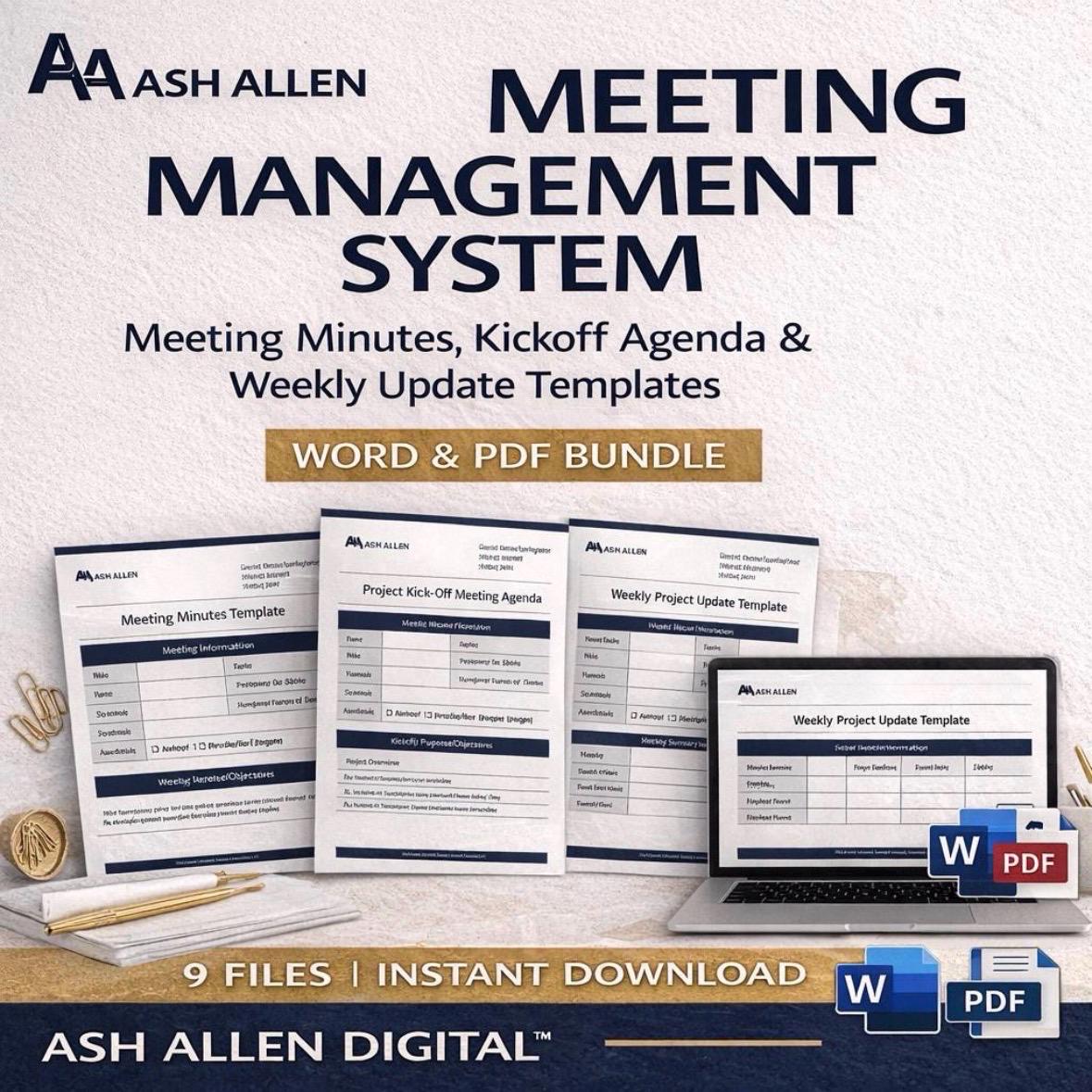 Meeting Minutes Template Bundle