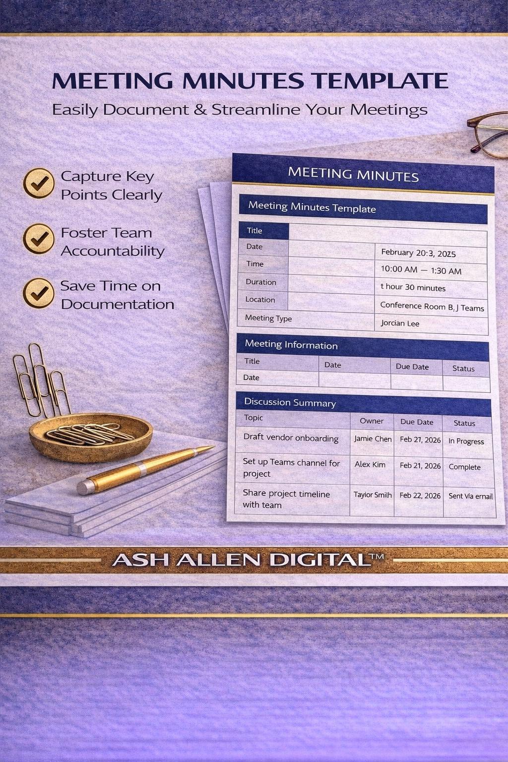Meeting Minutes Template