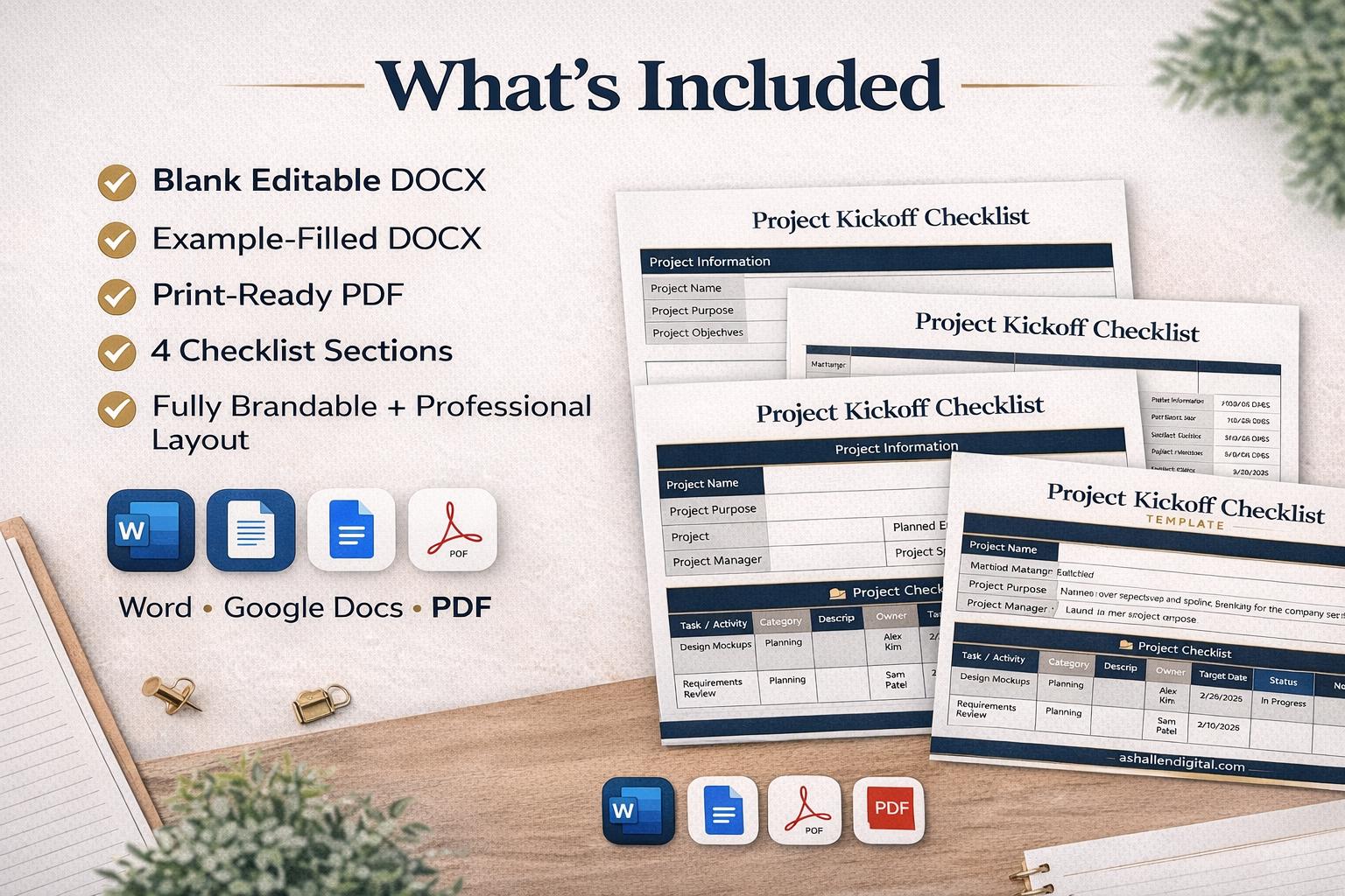 Project Checklist Template