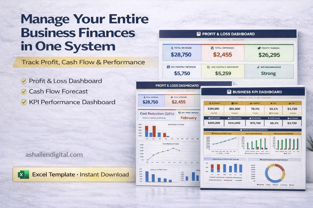 Cash Flow Forecast Excel Command Center Bundle