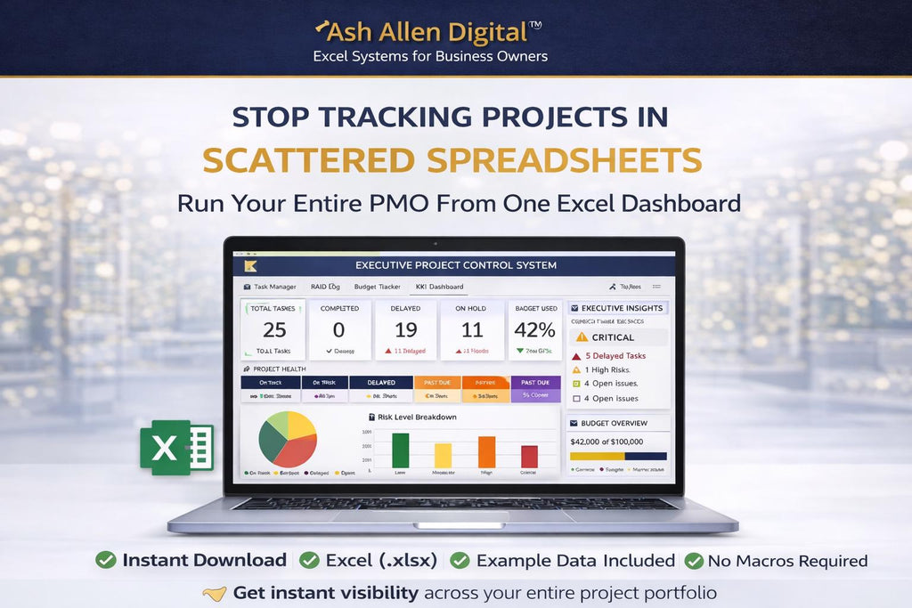 Multi-Project Tracker Excel Dashboard