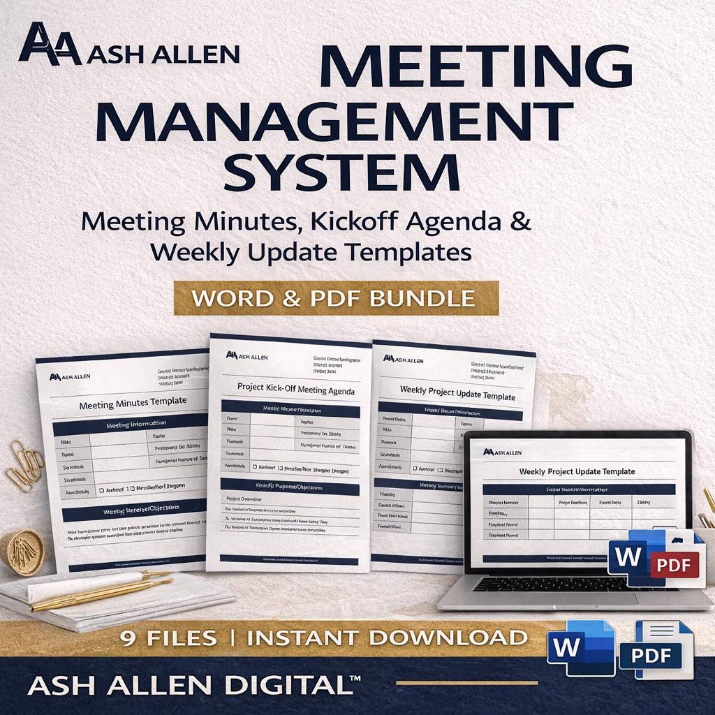 Meeting Minutes Template Bundle