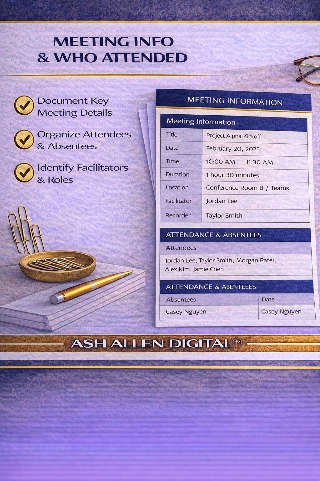 Meeting Minutes Template