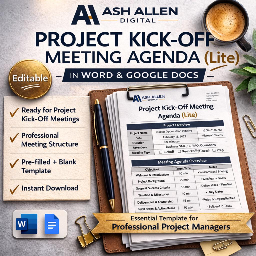 Project Kick-Off Meeting Agenda Template
