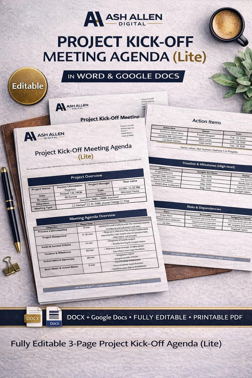 Project Kick-Off Meeting Agenda Template