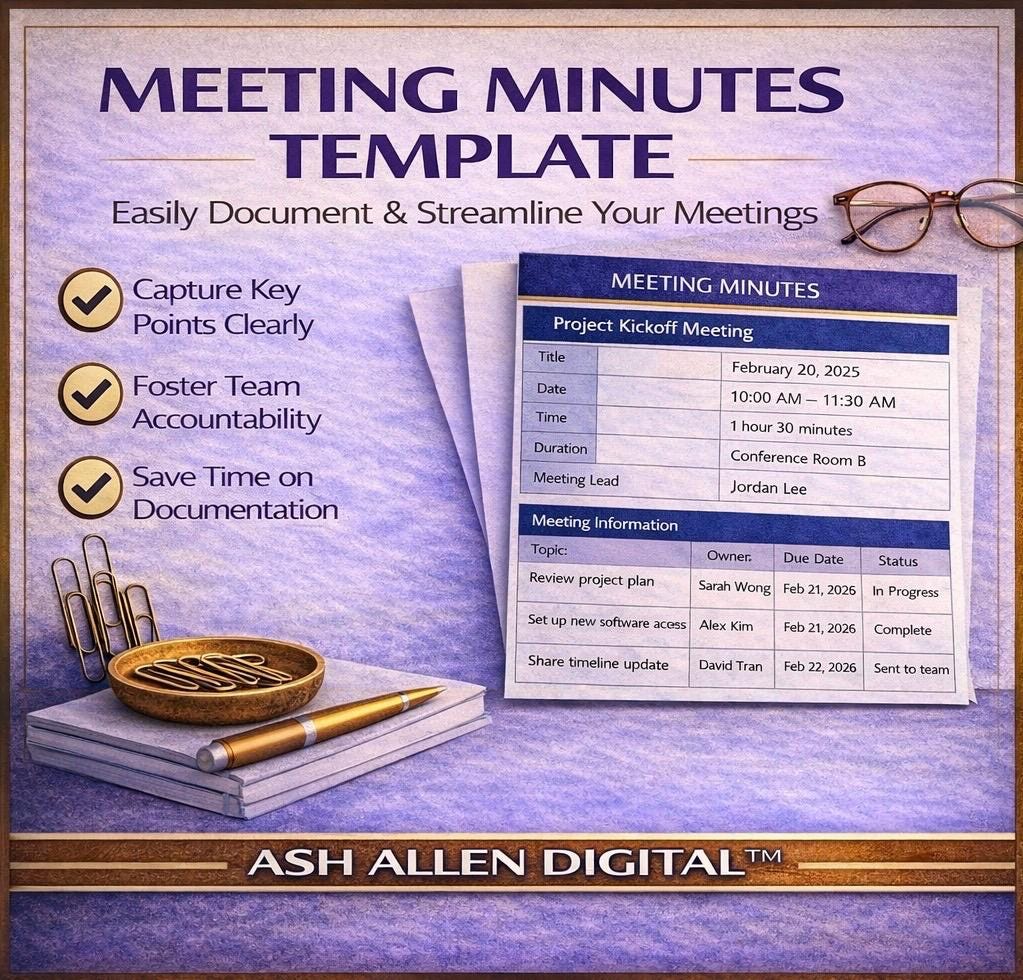 Meeting Minutes Template