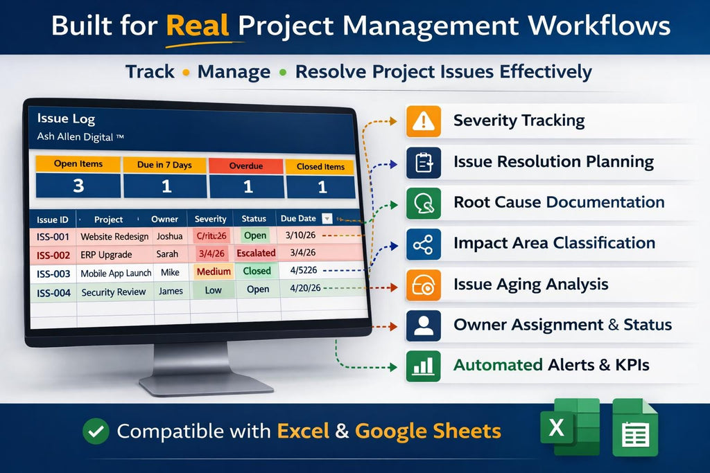 Project Issue Log Tracker