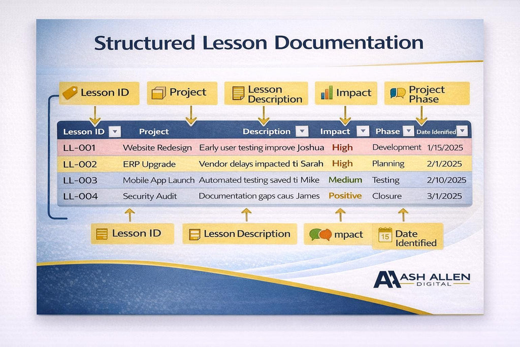 Lessons Learned Log Template