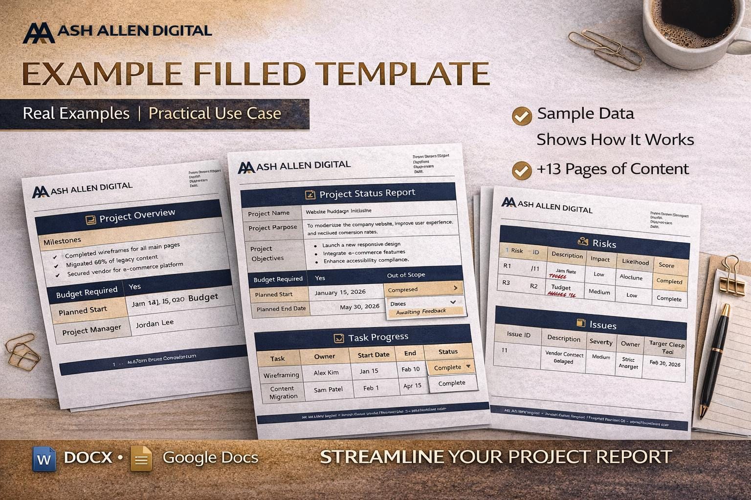Project Status Report Template