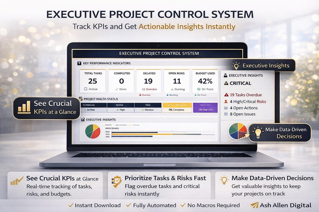 Multi-Project Tracker Excel Dashboard