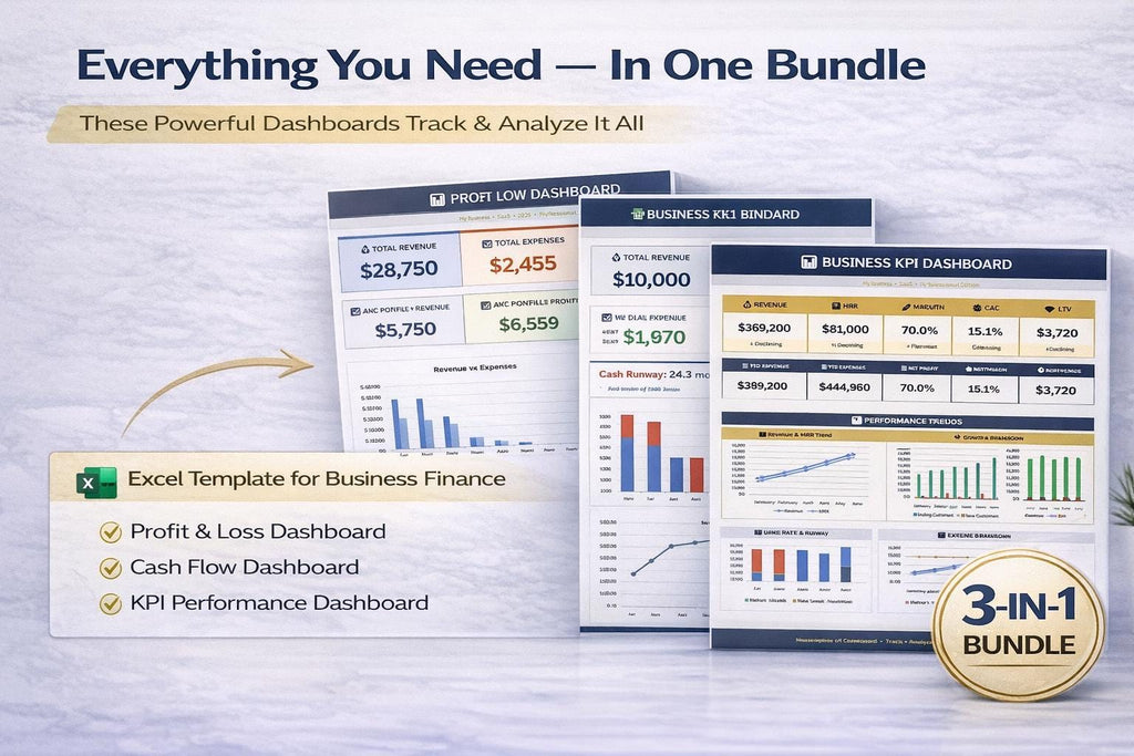 Cash Flow Forecast Excel Command Center Bundle