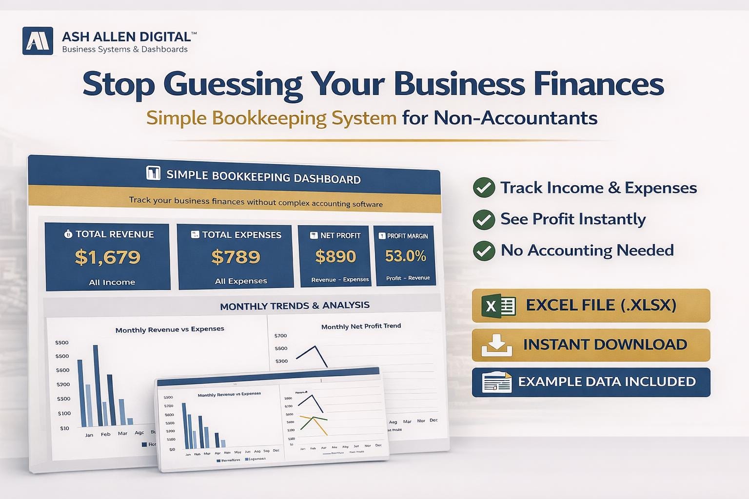 Simple Bookkeeping System Excel