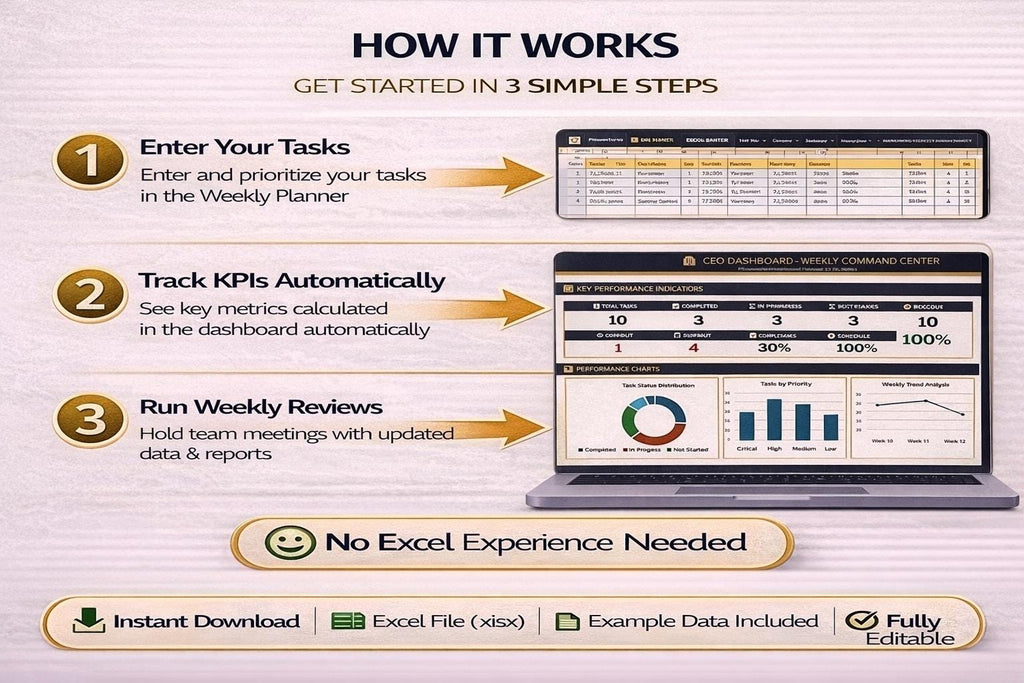 CEO Dashboard Excel Template