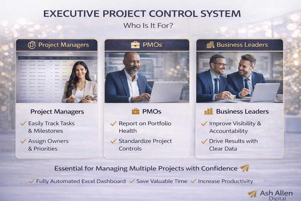 Multi-Project Tracker Excel Dashboard