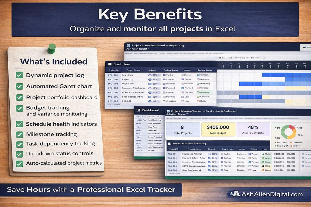 Project Schedule Tracker Excel Template