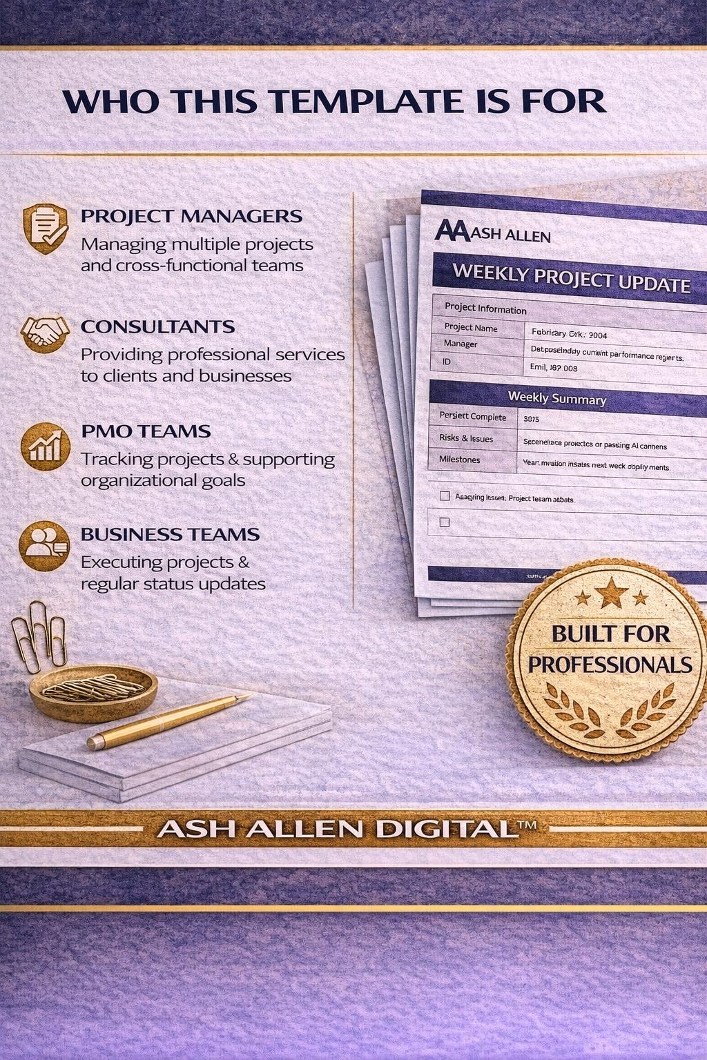 Weekly Project Status Report Template