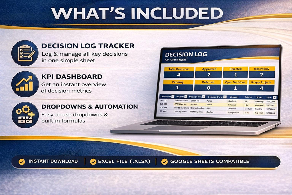Decision Log Excel Template