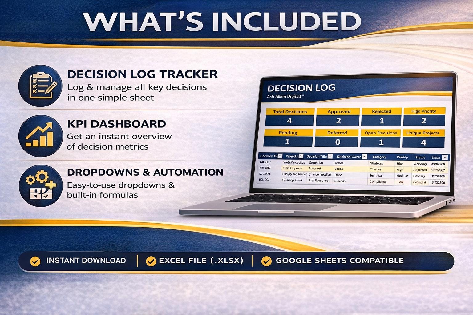 Decision Log Excel Template
