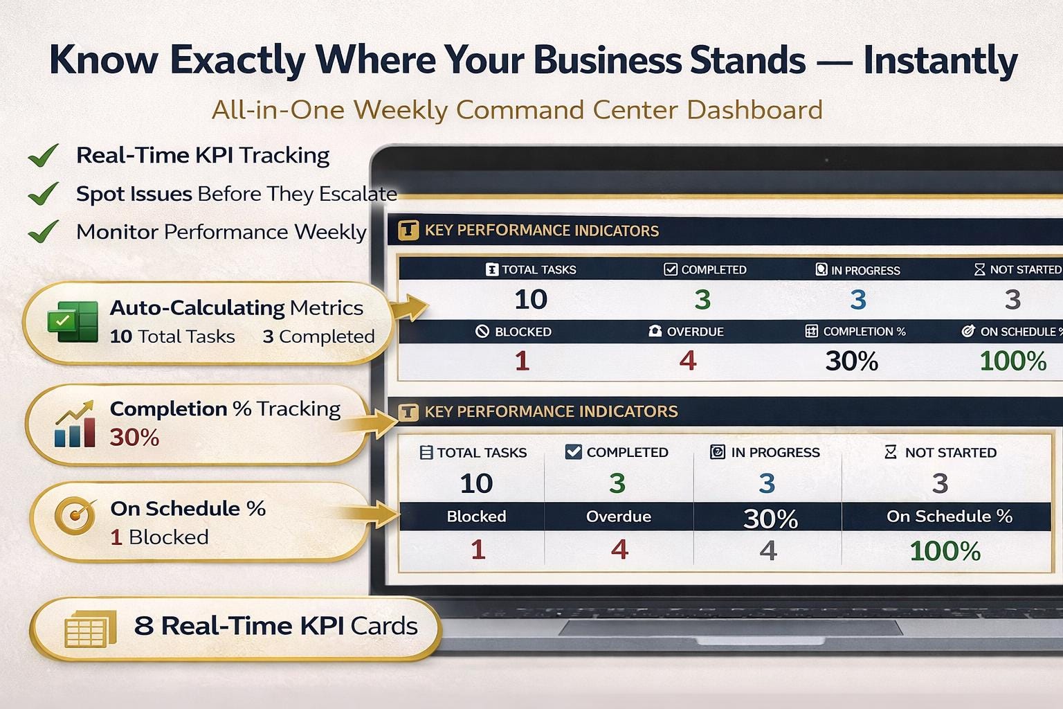 CEO Dashboard Excel Template