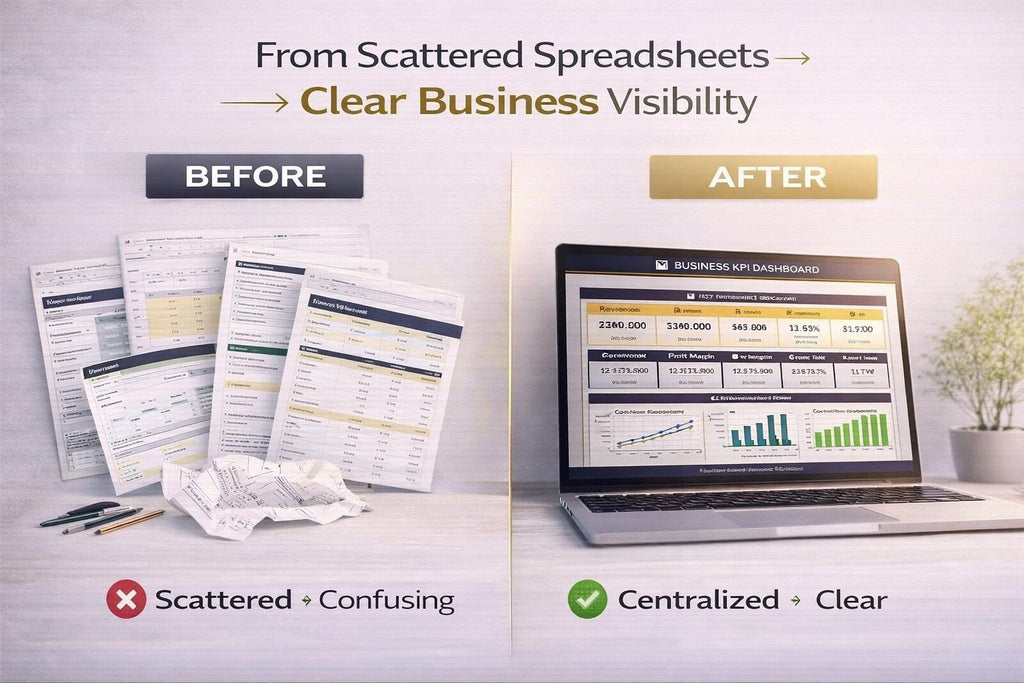Business KPI Dashboard Excel
