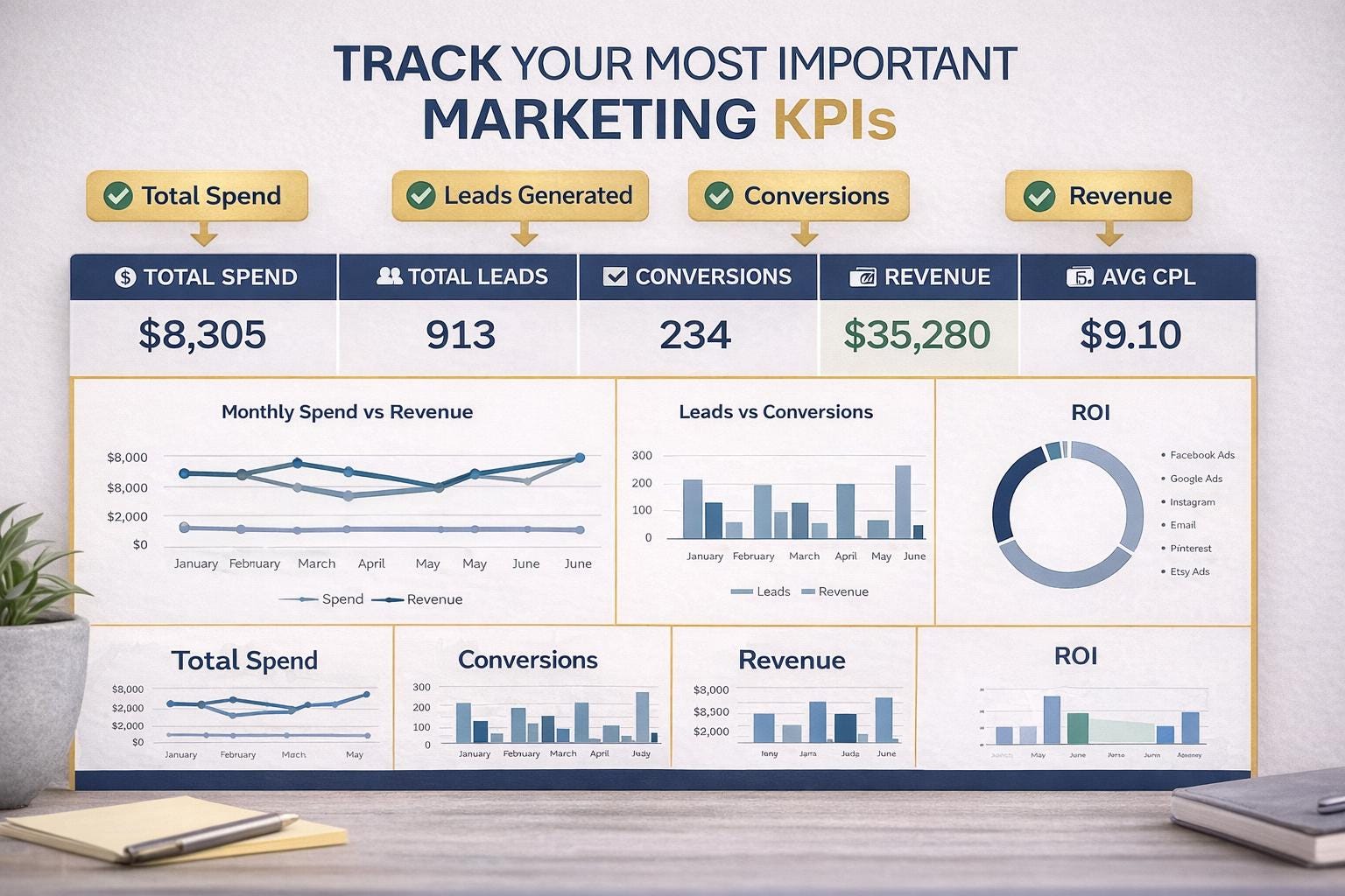 Marketing Dashboard Excel Template
