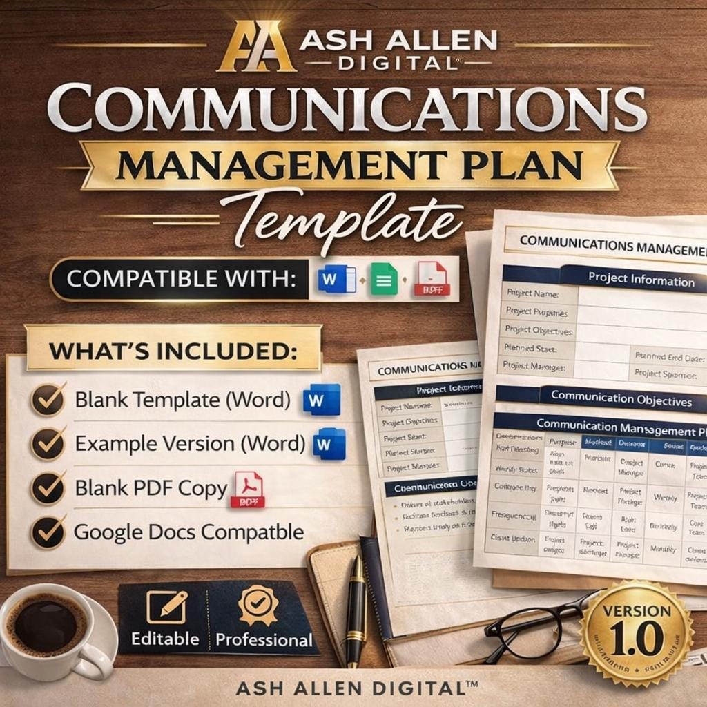 Project Communication Plan Template