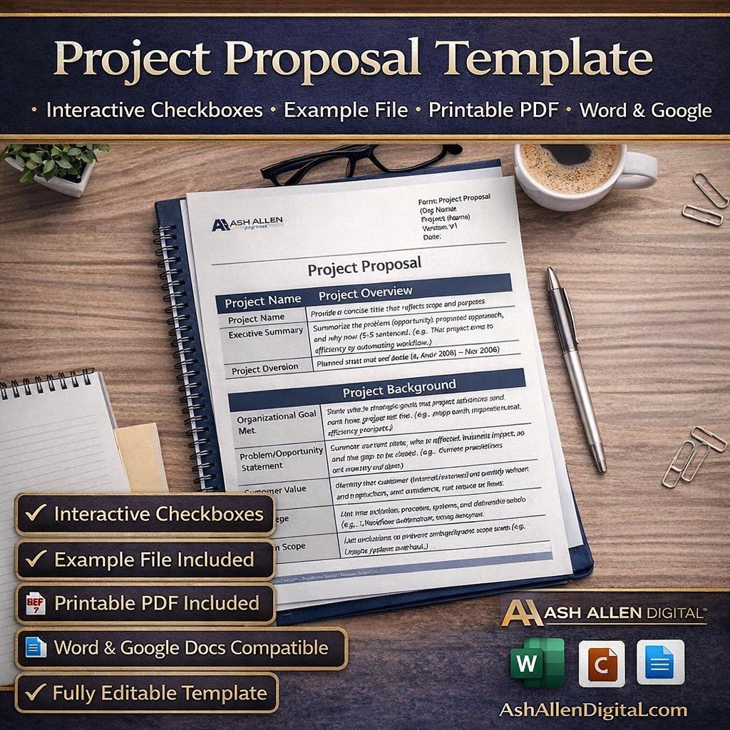 Editable Project Proposal Template