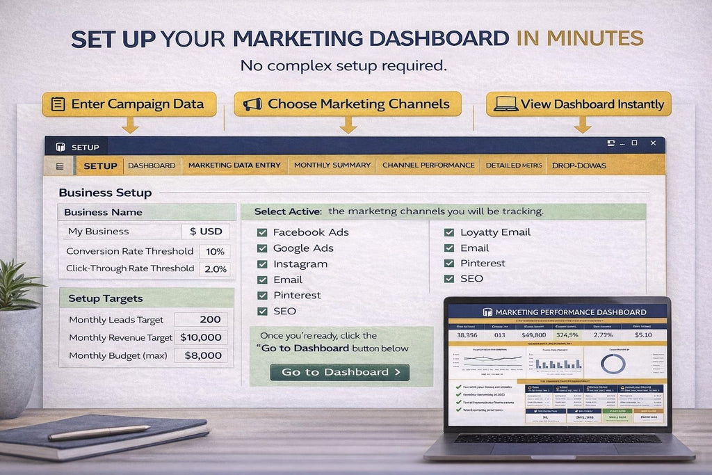 Marketing Dashboard Excel Template