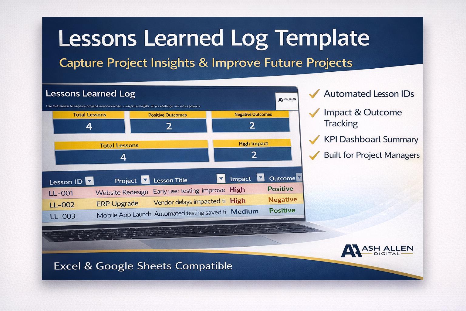 Lessons Learned Log Template