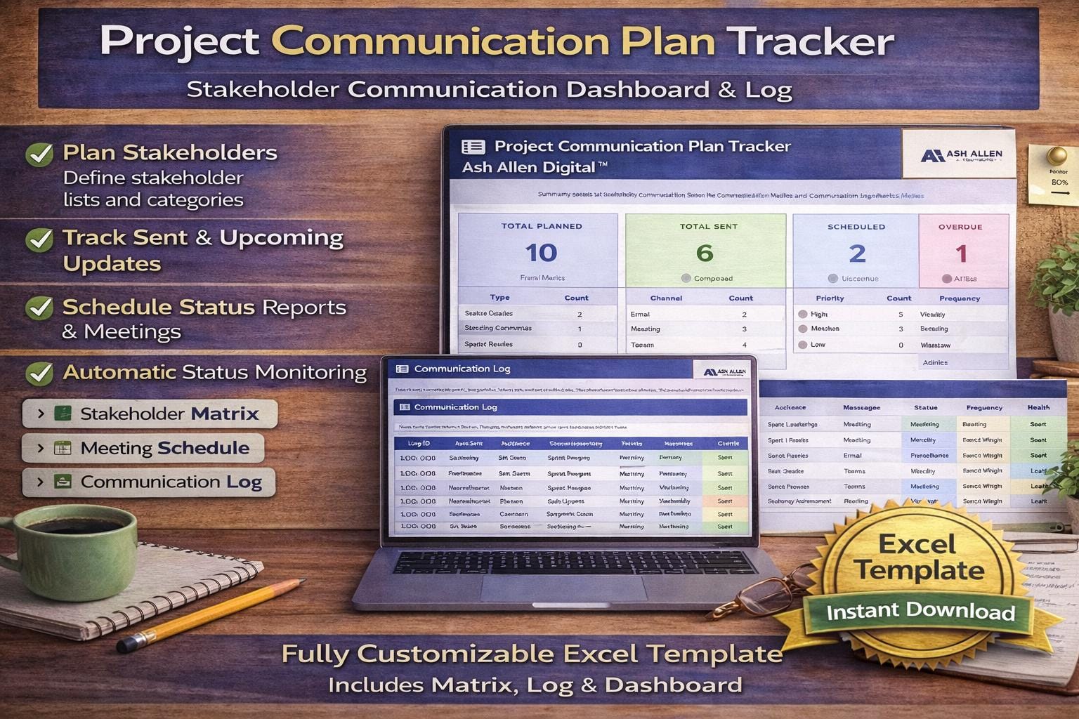 Project Communication Plan Excel Template