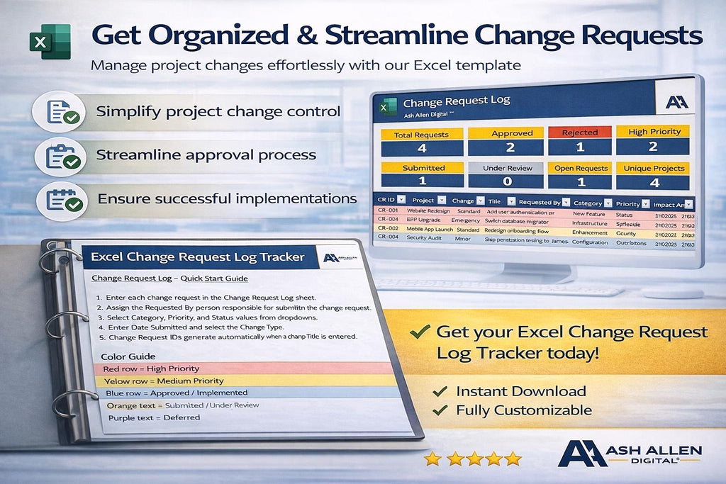 Excel Change Request Log Tracker