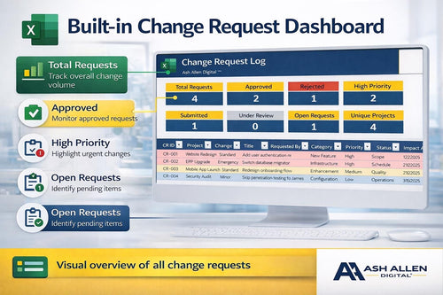 Excel Change Request Log Tracker