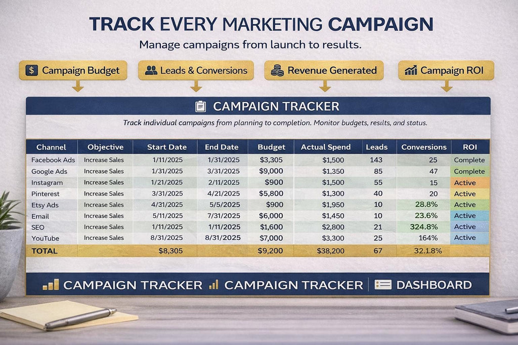 Marketing Dashboard Excel Template