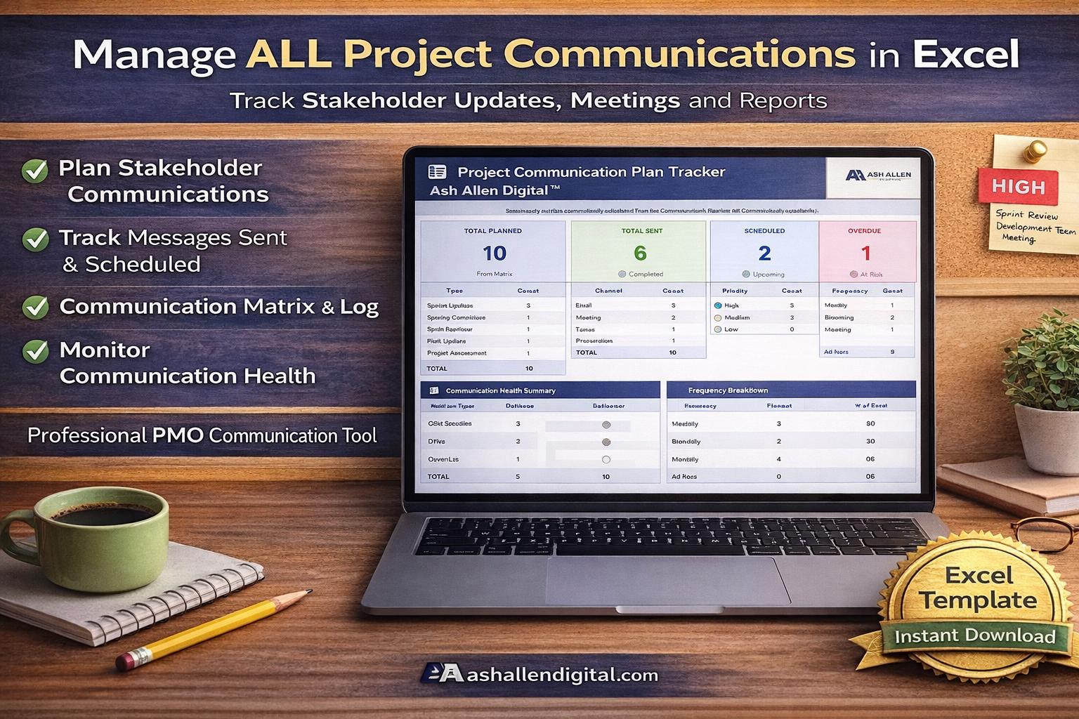 Project Communication Plan Excel Template