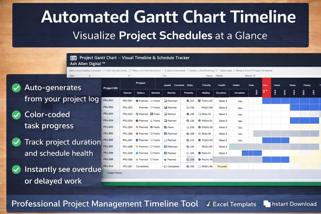 Project Schedule Tracker Excel Template