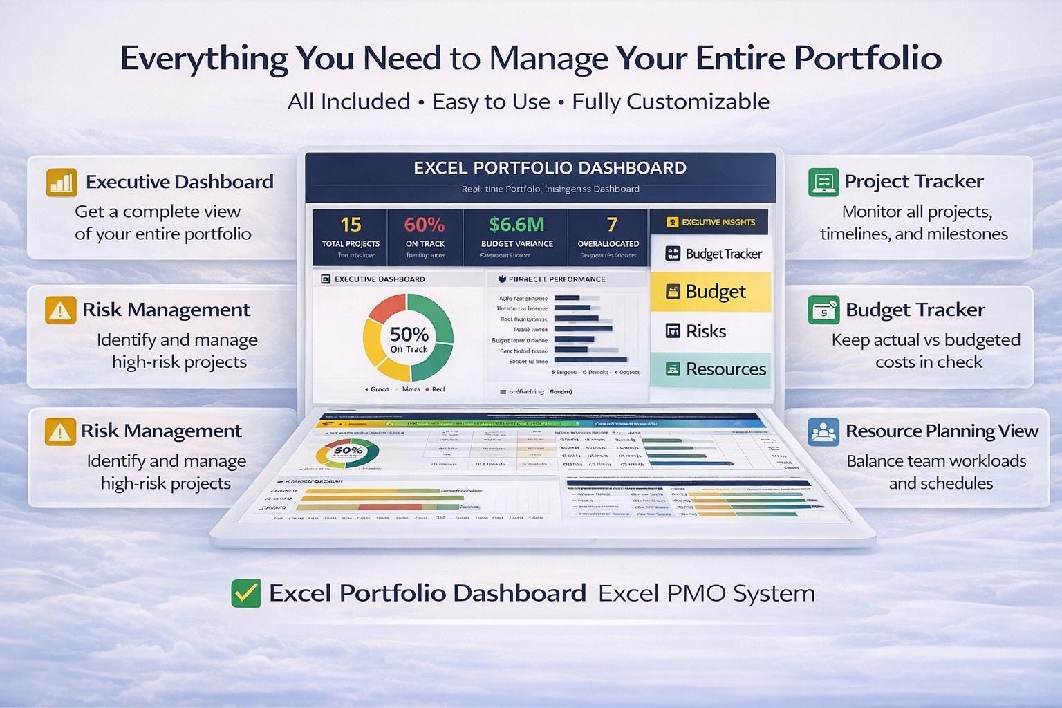 Project Portfolio Excel Dashboard