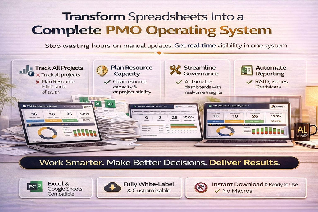 PMO Resource Dashboard Excel Bundle
