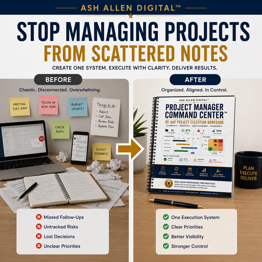 Project Manager Command Center™ | 90-Day Project Execution Workbook
