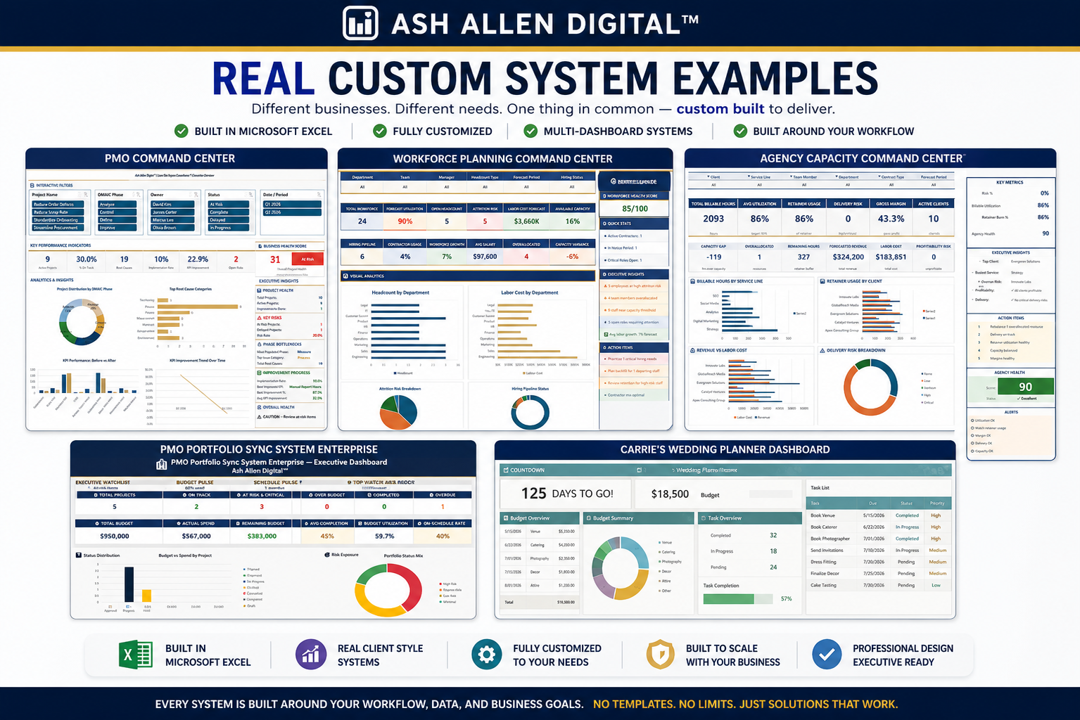 Premium Custom Excel Dashboard System