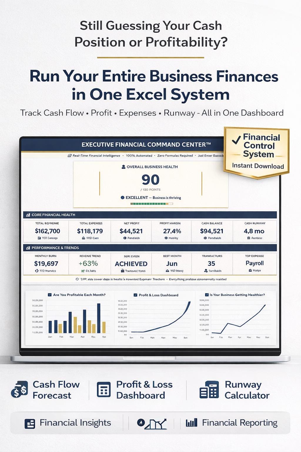 Small Business Financial Control System Excel Template