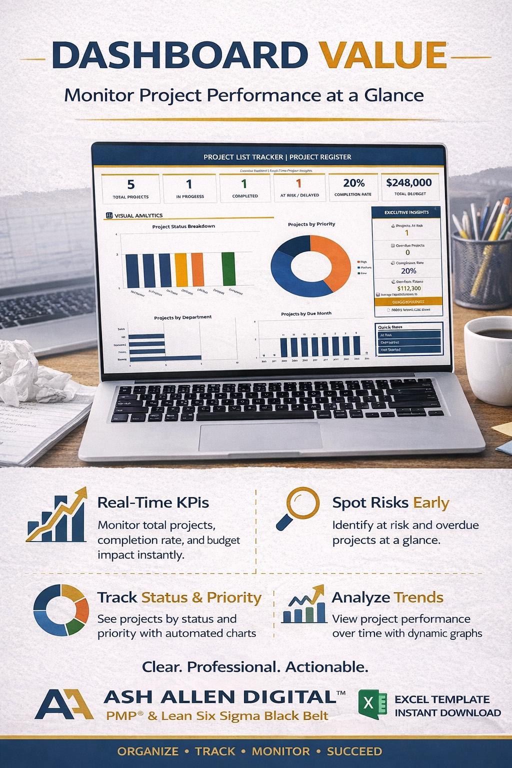 Project List Tracker Excel Template