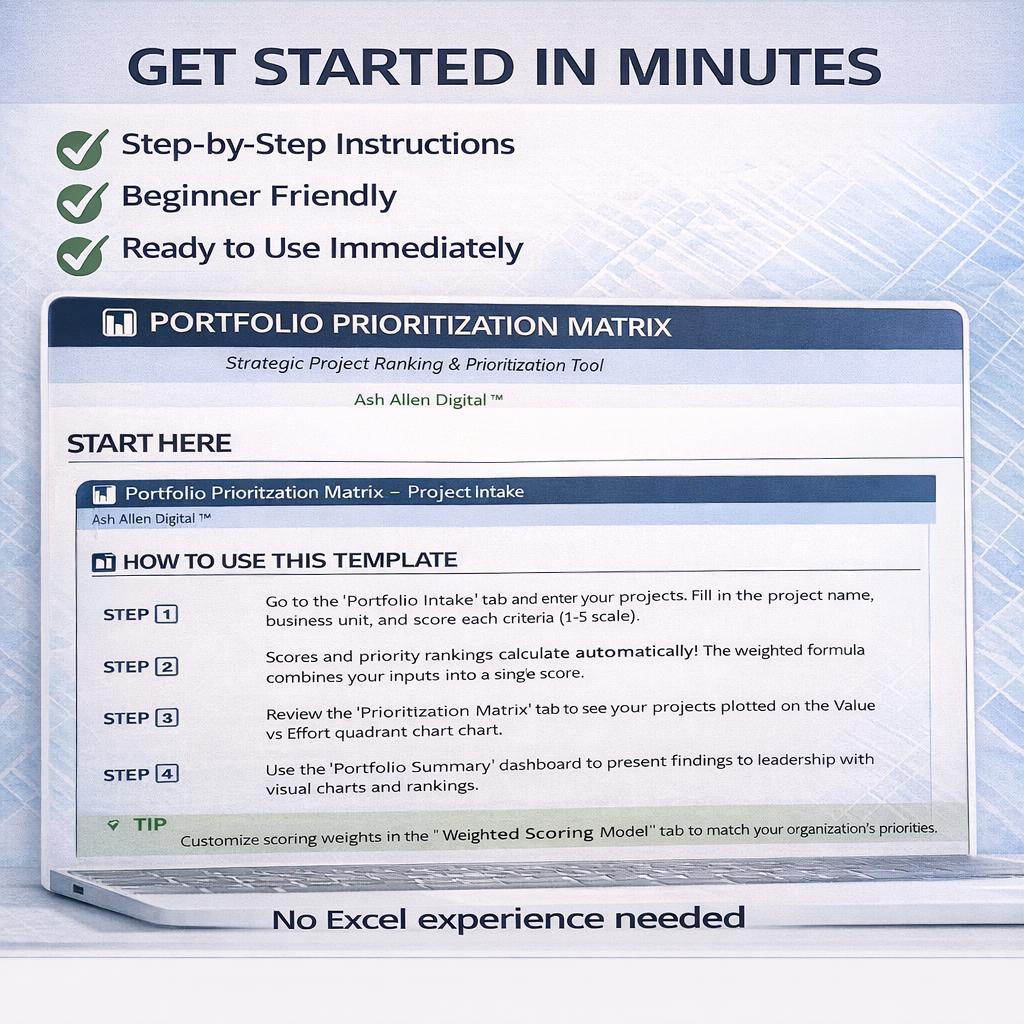 Project Prioritization Matrix Excel Template