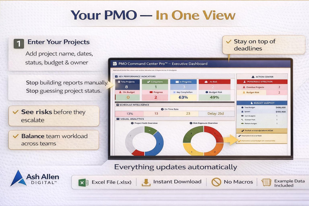 PMO Dashboard PRO (100 Projects)