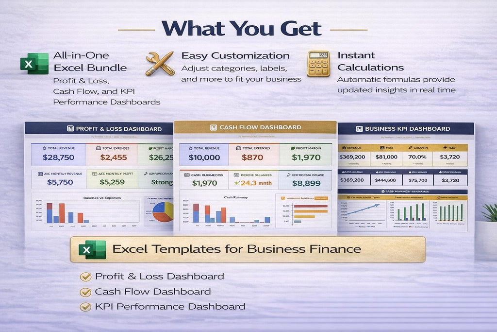 Cash Flow Forecast Excel Command Center Bundle