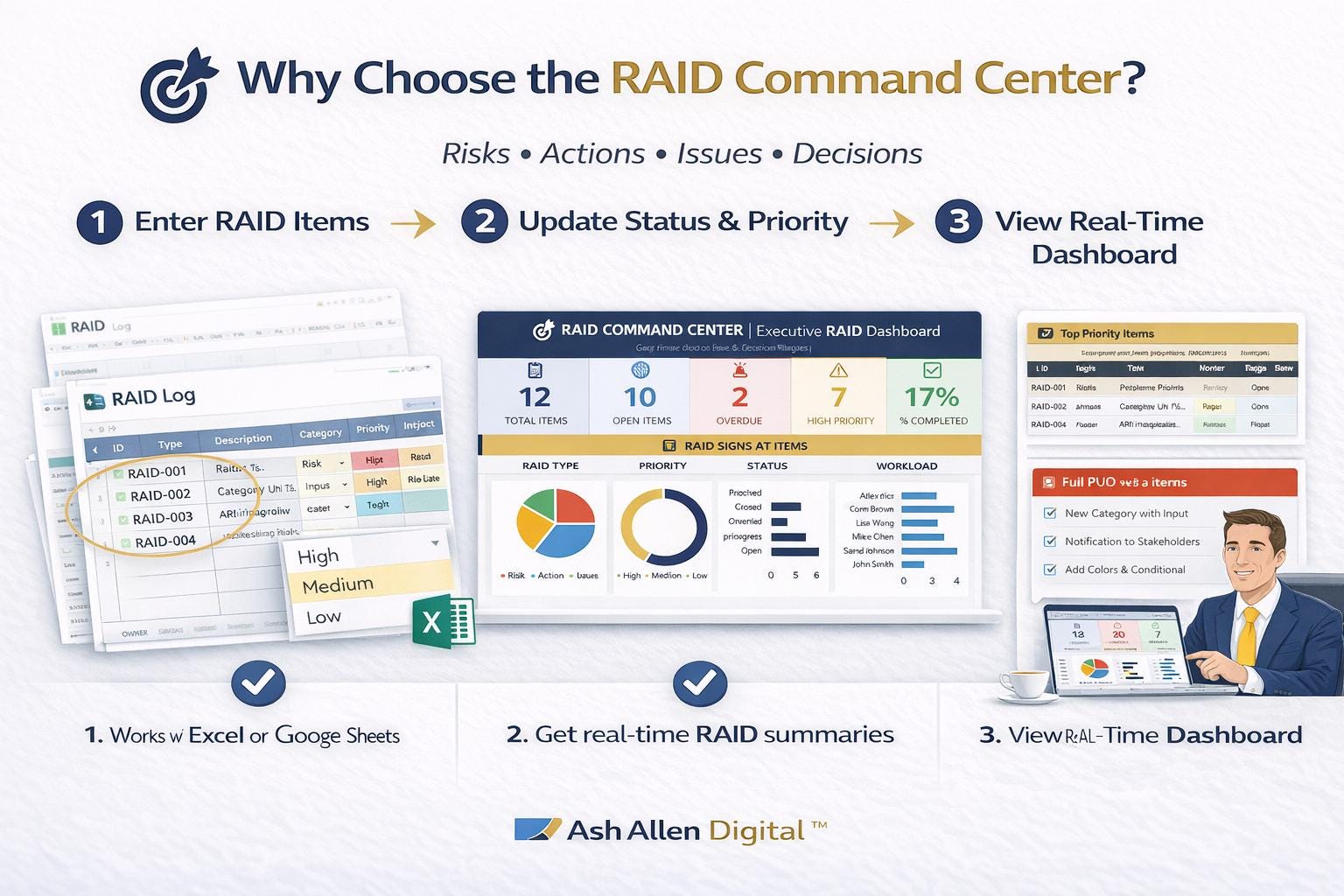 RAID Log Excel Template