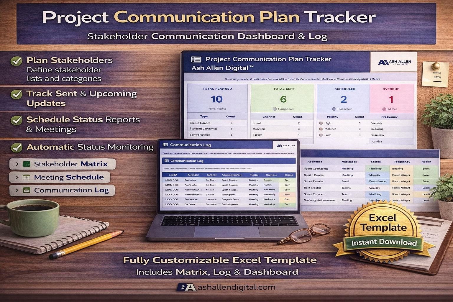 Project Communication Plan Excel Template